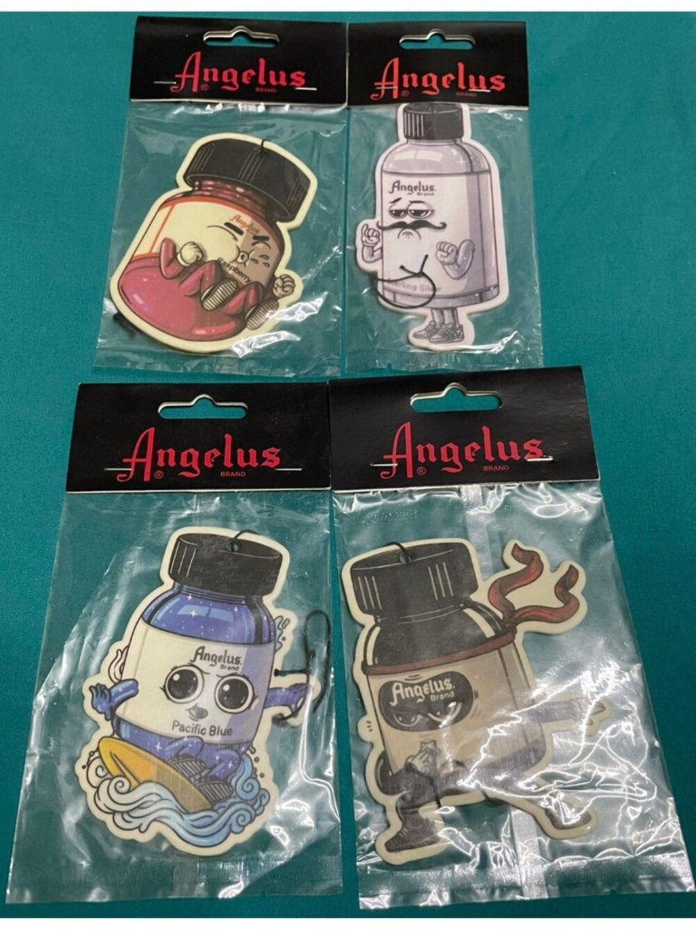 Angelus Brand Paints Graphic Hanging Air Freshener 4pk Car Auto Trailer